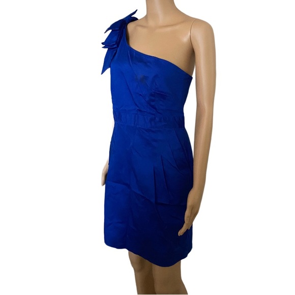 FRENCH CONNECTION One Shoulder Bow Cocktail Dress Size 10 - Picture 1 of 8
